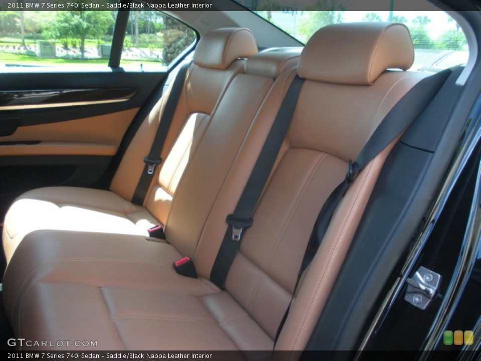 Saddle/Black Nappa Leather Interior Photo for the 2011 BMW 7 Series 740i Sedan #46993026