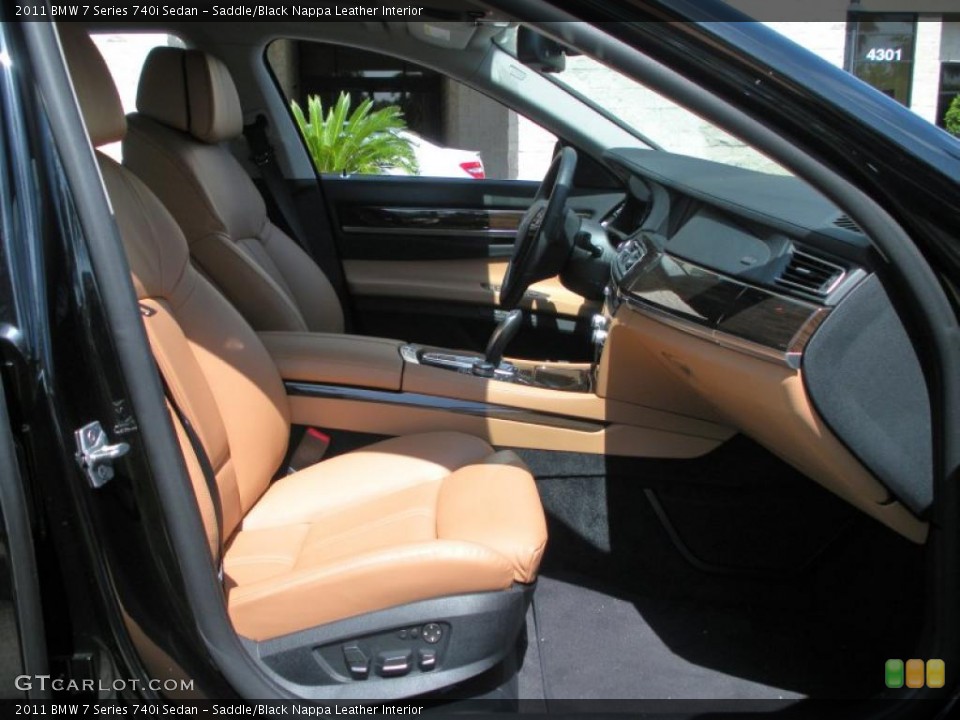 Saddle/Black Nappa Leather Interior Photo for the 2011 BMW 7 Series 740i Sedan #46993041