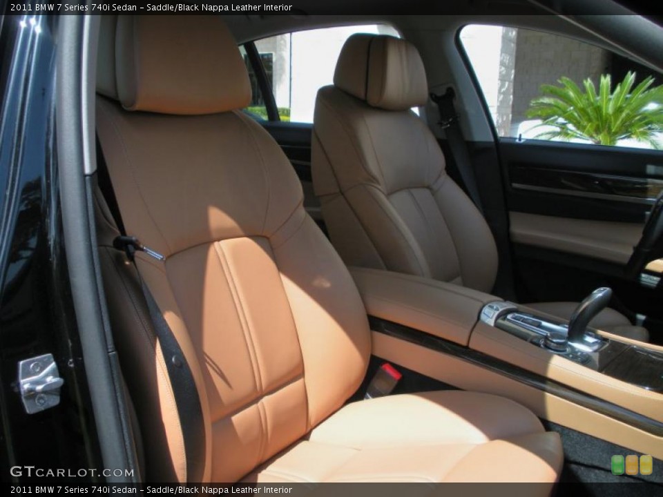 Saddle/Black Nappa Leather Interior Photo for the 2011 BMW 7 Series 740i Sedan #46993056
