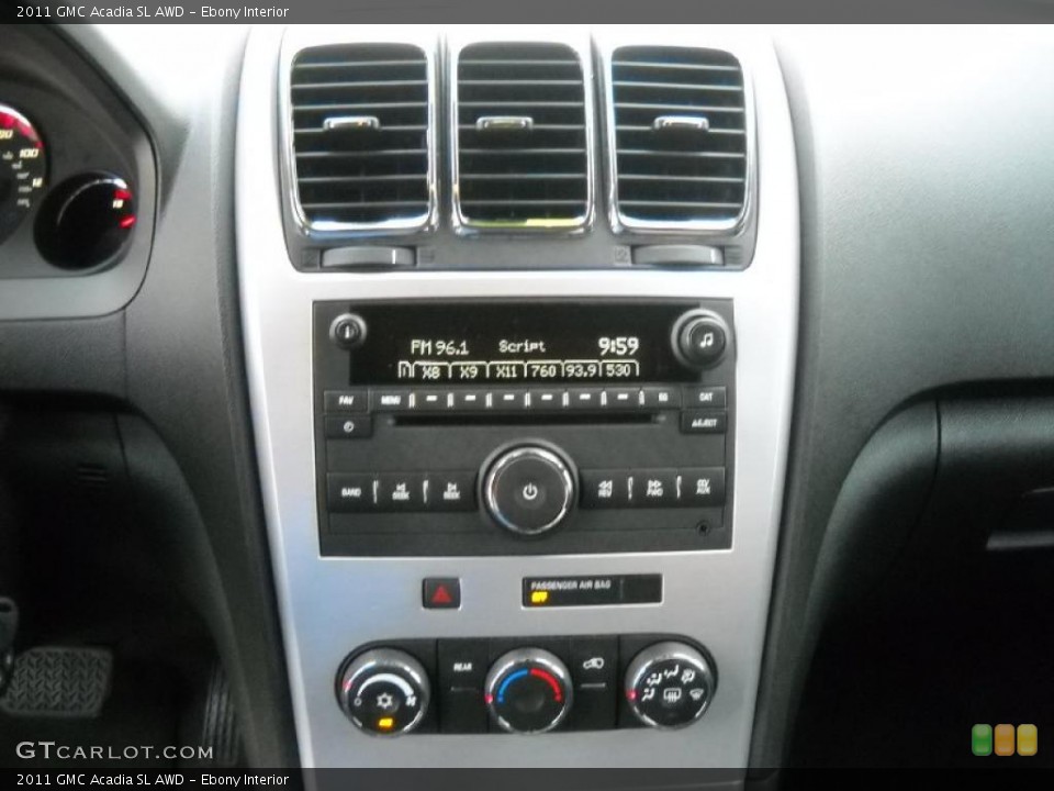 Ebony Interior Controls for the 2011 GMC Acadia SL AWD #46993251
