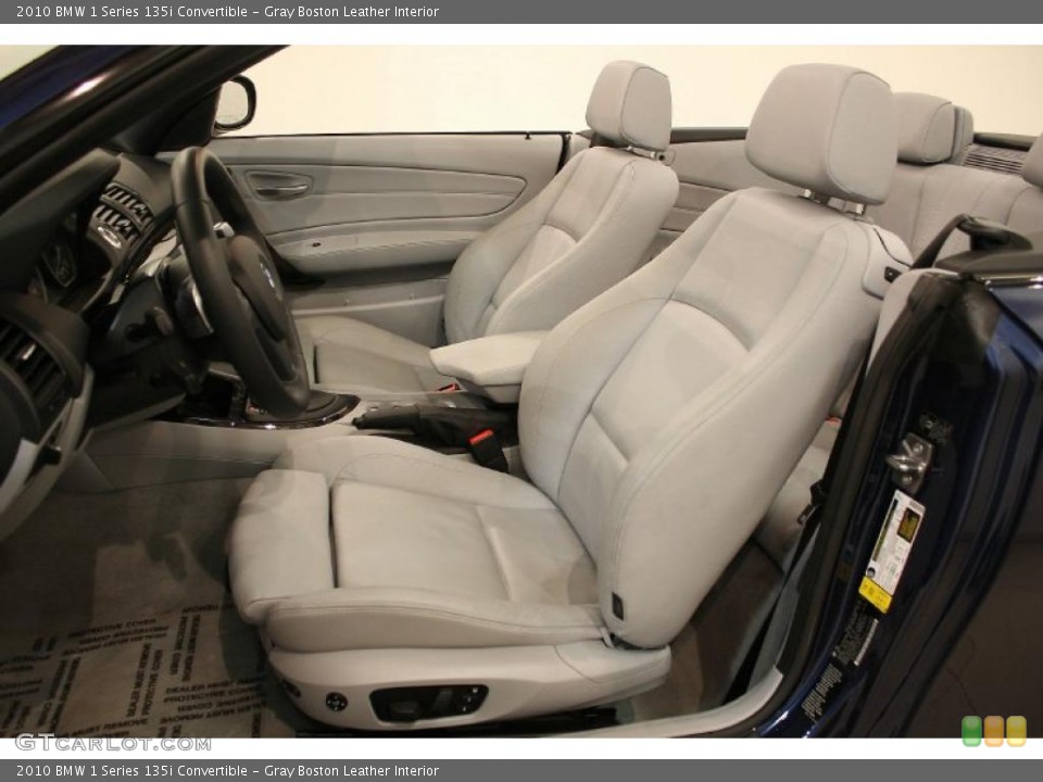 Gray Boston Leather Interior Photo for the 2010 BMW 1 Series 135i Convertible #46996332