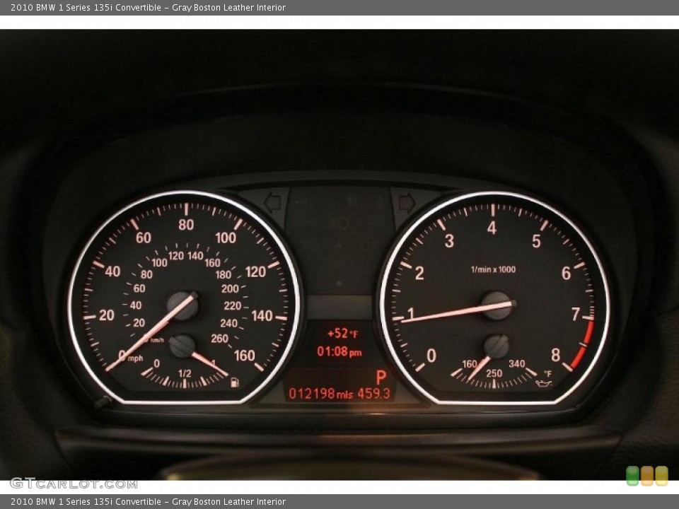Gray Boston Leather Interior Gauges for the 2010 BMW 1 Series 135i Convertible #46996344