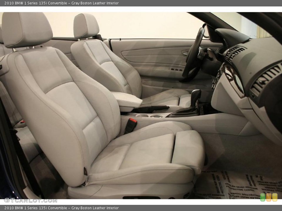 Gray Boston Leather Interior Photo for the 2010 BMW 1 Series 135i Convertible #46996389