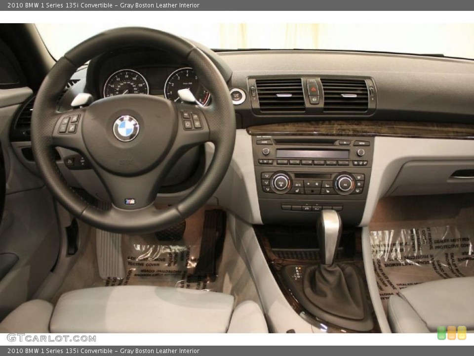 Gray Boston Leather Interior Dashboard for the 2010 BMW 1 Series 135i Convertible #46996425