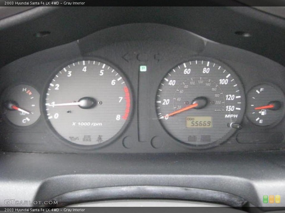 Gray Interior Gauges for the 2003 Hyundai Santa Fe LX 4WD #47000145
