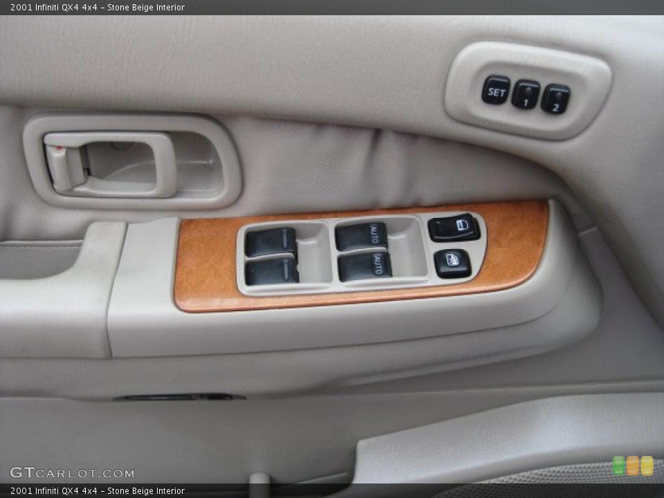 Stone Beige Interior Controls for the 2001 Infiniti QX4 4x4 #47001402