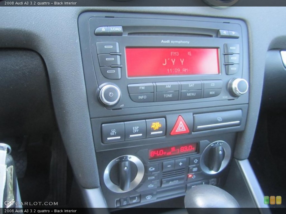 Black Interior Controls for the 2008 Audi A3 3.2 quattro #47003178