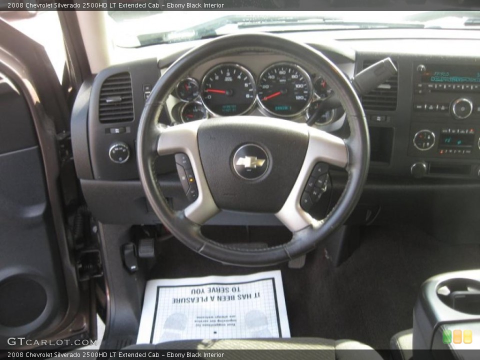 Ebony Black Interior Steering Wheel for the 2008 Chevrolet Silverado 2500HD LT Extended Cab #47003808