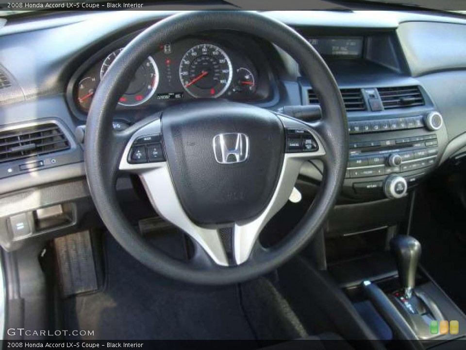 Black Interior Steering Wheel for the 2008 Honda Accord LX-S Coupe #47006877