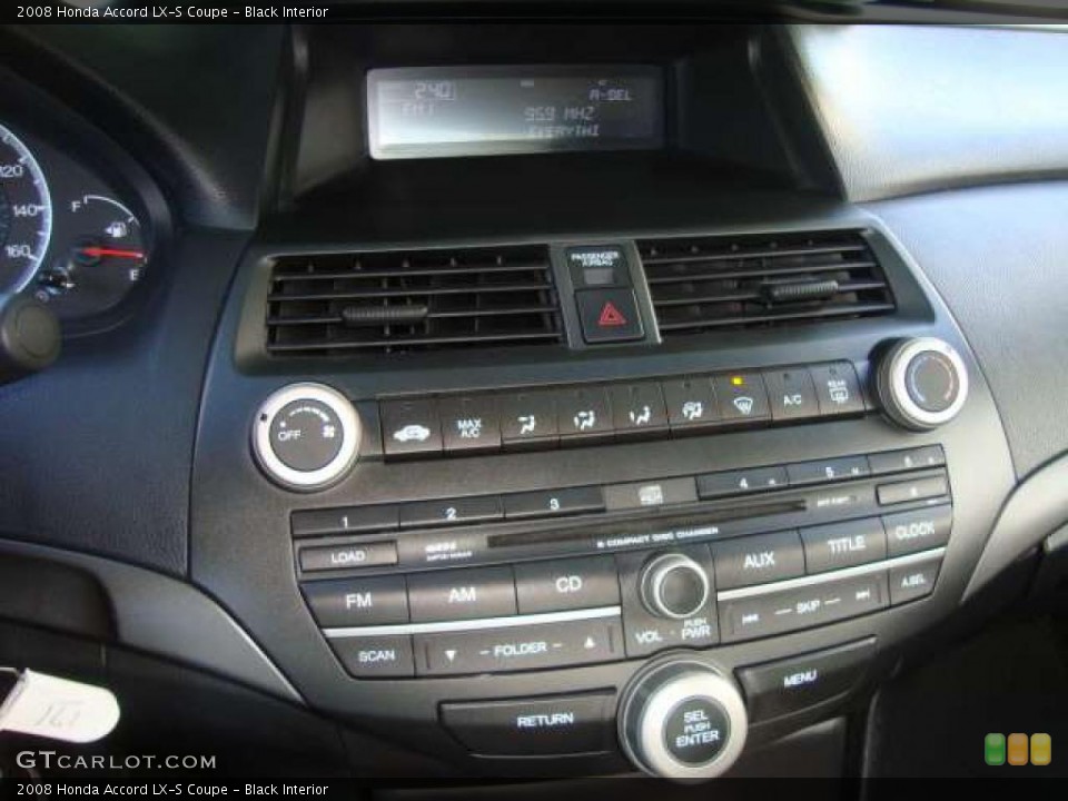 Black Interior Controls for the 2008 Honda Accord LX-S Coupe #47006955