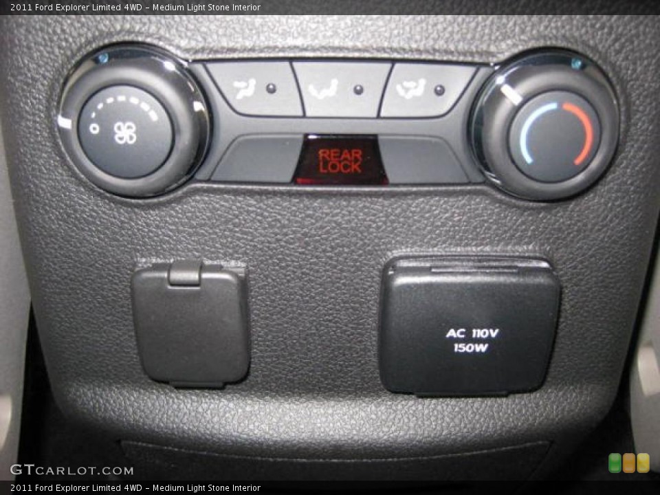 Medium Light Stone Interior Controls for the 2011 Ford Explorer Limited 4WD #47007447