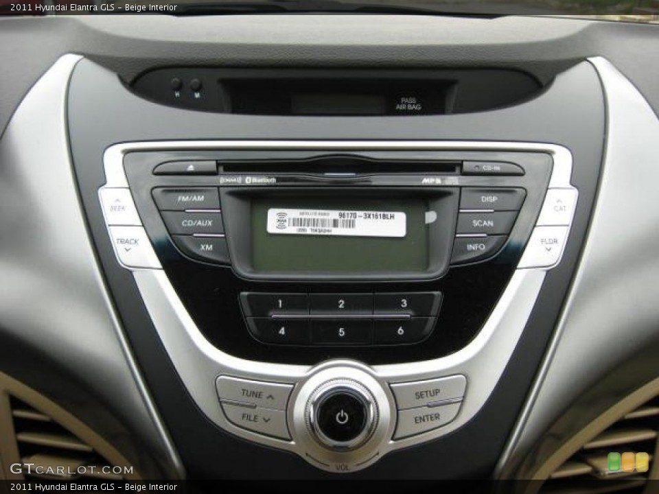 Beige Interior Controls for the 2011 Hyundai Elantra GLS #47007942