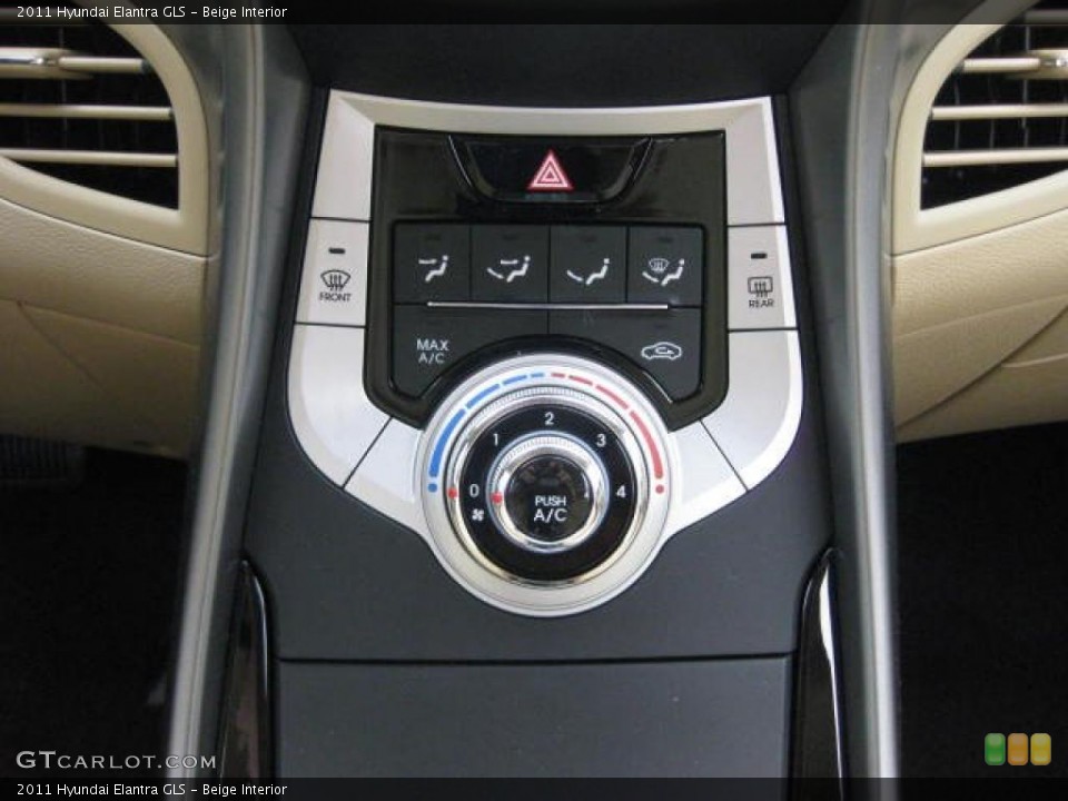 Beige Interior Controls for the 2011 Hyundai Elantra GLS #47007954
