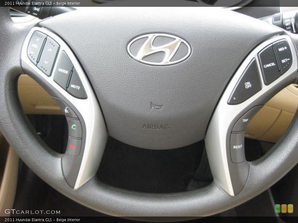 Beige Interior Controls for the 2011 Hyundai Elantra GLS #47007981