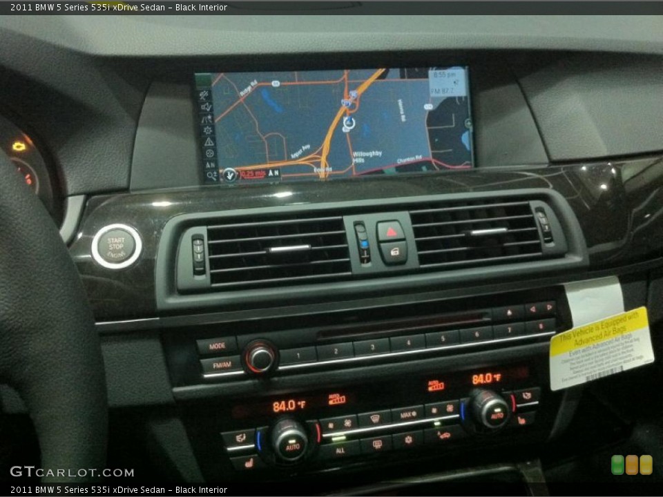 Black Interior Navigation for the 2011 BMW 5 Series 535i xDrive Sedan #47008842