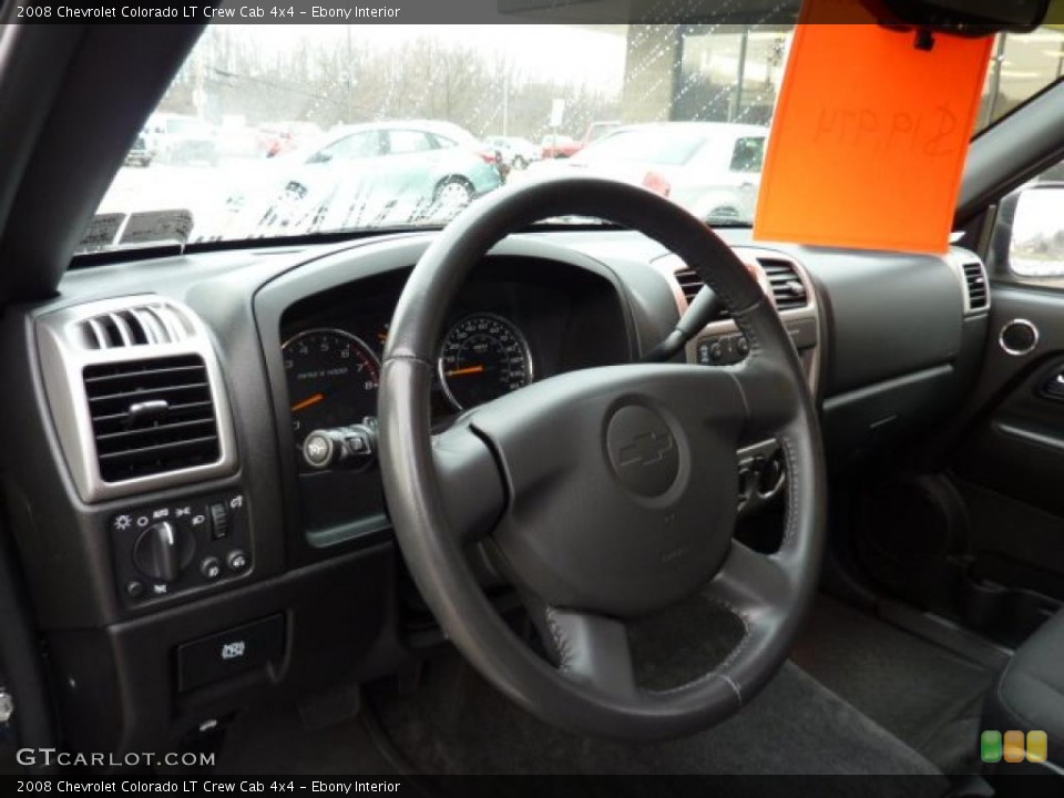 Ebony Interior Steering Wheel for the 2008 Chevrolet Colorado LT Crew Cab 4x4 #47008944