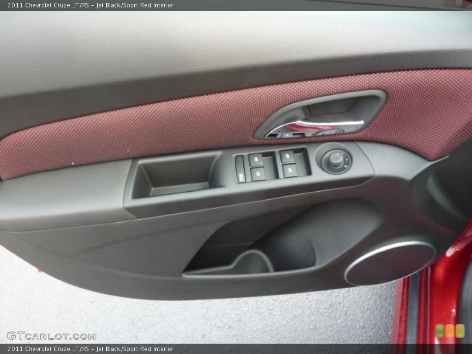 Jet Black/Sport Red Interior Door Panel for the 2011 Chevrolet Cruze LT/RS #47011140