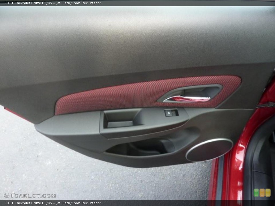 Jet Black/Sport Red Interior Door Panel for the 2011 Chevrolet Cruze LT/RS #47011155