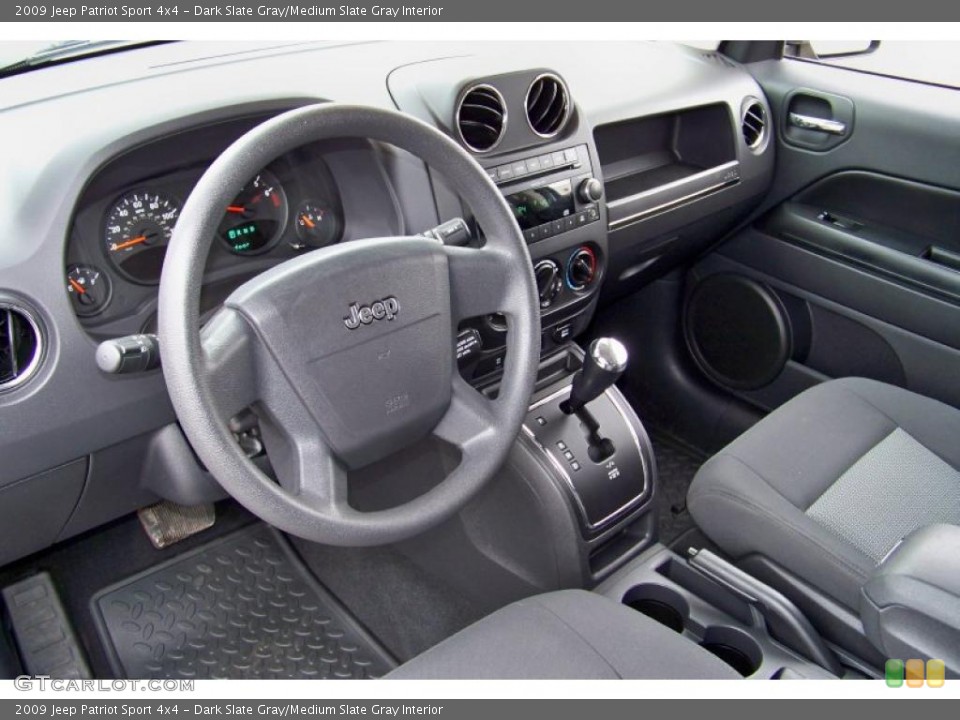 Dark Slate Gray/Medium Slate Gray Interior Prime Interior for the 2009 Jeep Patriot Sport 4x4 #47011650