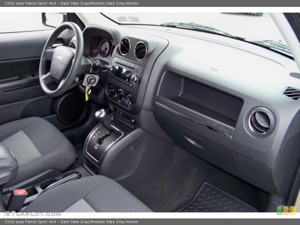 Dark Slate Gray/Medium Slate Gray Interior Dashboard for the 2009 Jeep Patriot Sport 4x4 #47011761