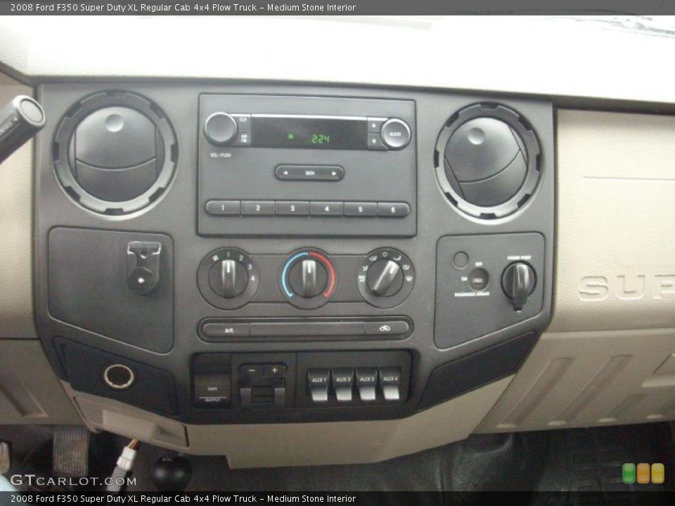 Medium Stone Interior Controls for the 2008 Ford F350 Super Duty XL Regular Cab 4x4 Plow Truck #47014812