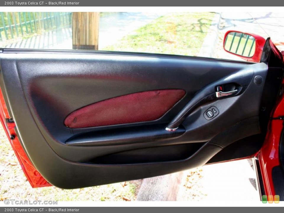 Black/Red Interior Door Panel for the 2003 Toyota Celica GT #47016780