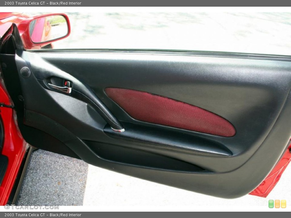Black/Red Interior Door Panel for the 2003 Toyota Celica GT #47016792