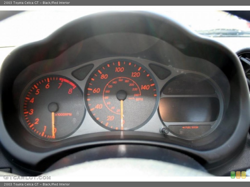 Black/Red Interior Gauges for the 2003 Toyota Celica GT #47017218