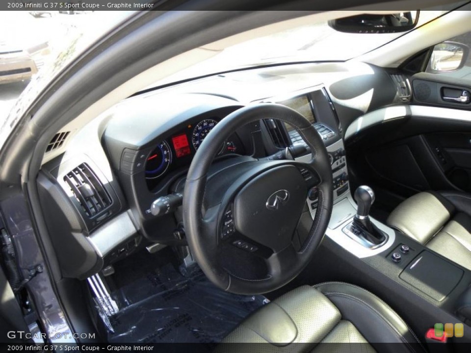 Graphite Interior Steering Wheel for the 2009 Infiniti G 37 S Sport Coupe #47017335