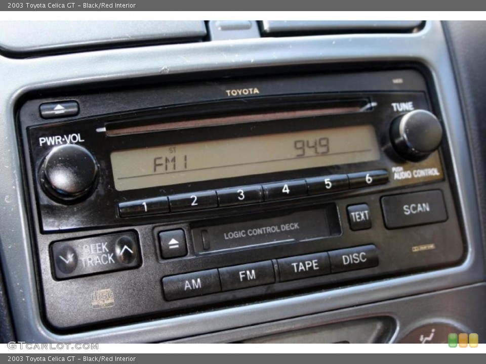 Black/Red Interior Controls for the 2003 Toyota Celica GT #47017341