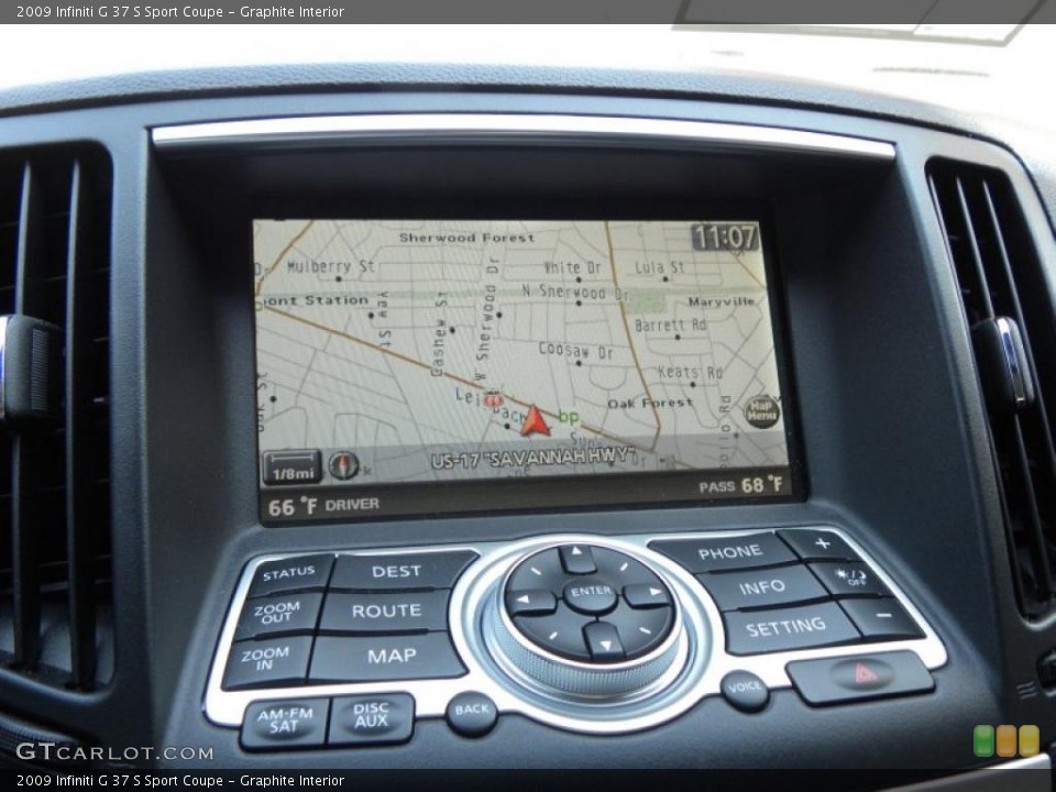 Graphite Interior Navigation for the 2009 Infiniti G 37 S Sport Coupe #47017590