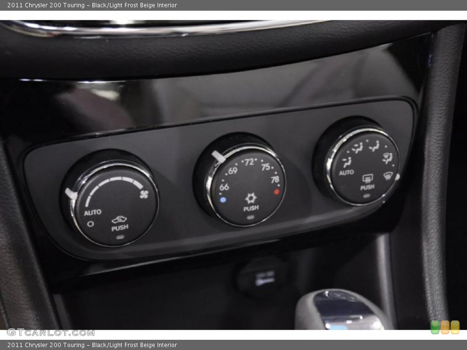 Black/Light Frost Beige Interior Controls for the 2011 Chrysler 200 Touring #47021913