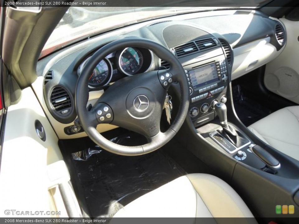 Beige Interior Dashboard for the 2008 Mercedes-Benz SLK 280 Roadster #47021916