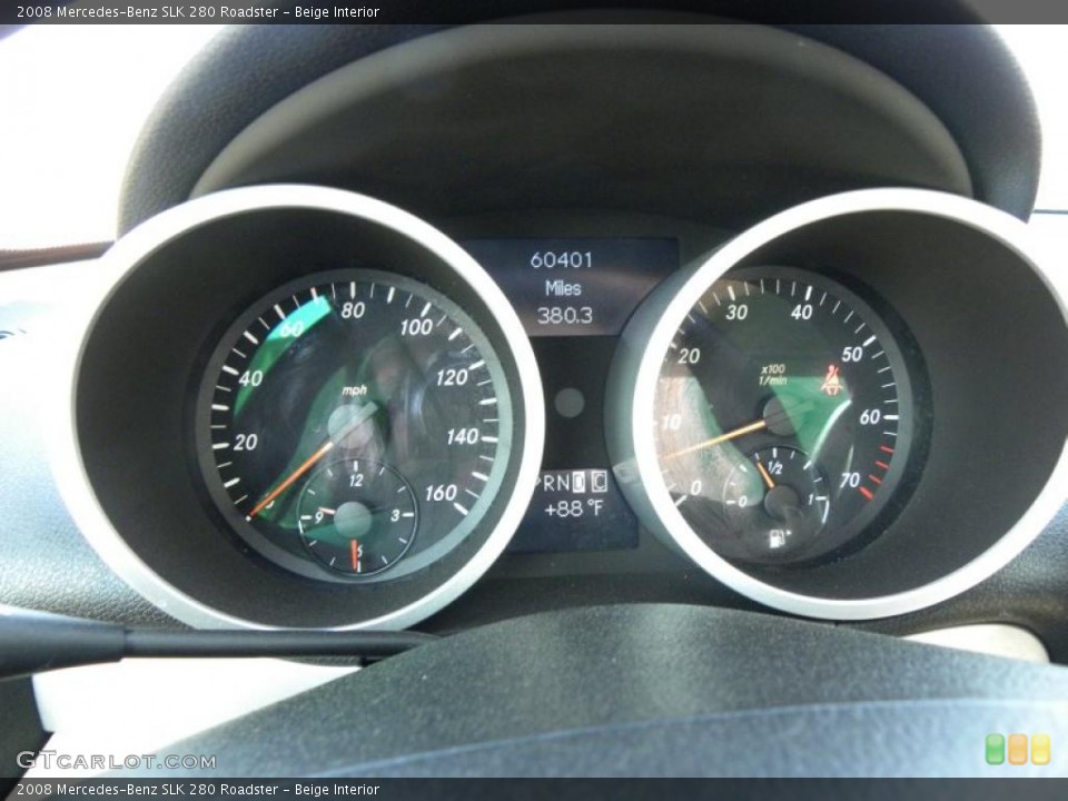 Beige Interior Gauges for the 2008 Mercedes-Benz SLK 280 Roadster #47022138
