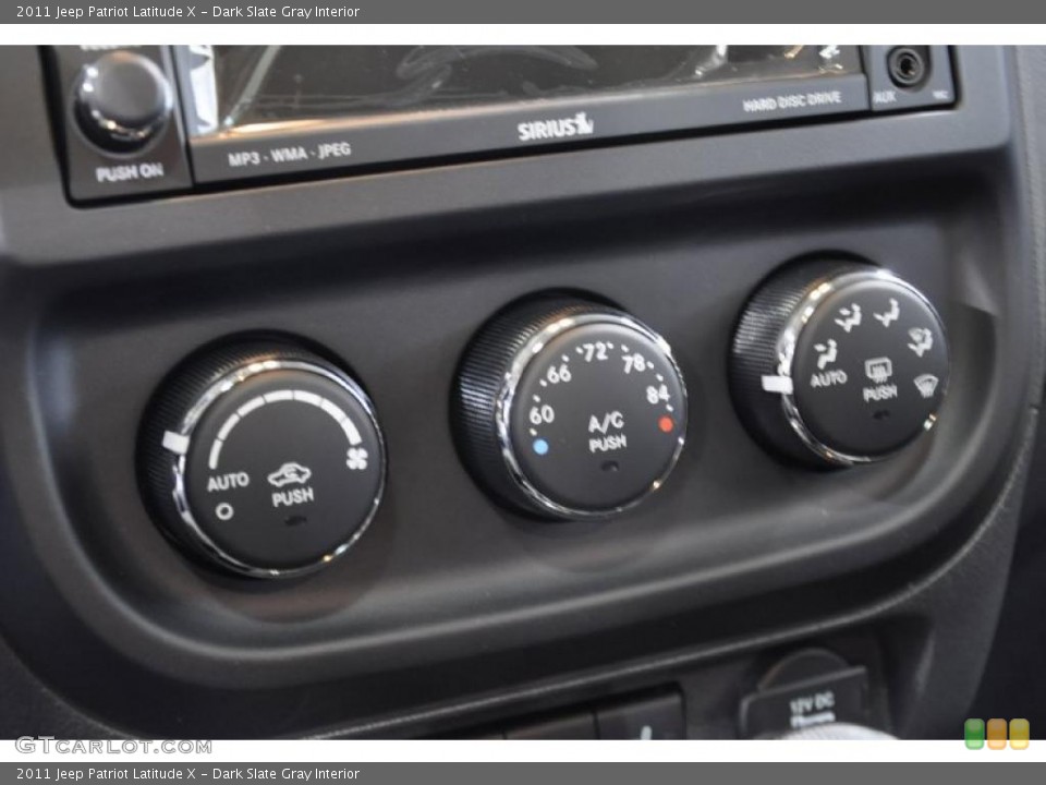 Dark Slate Gray Interior Controls for the 2011 Jeep Patriot Latitude X #47022717