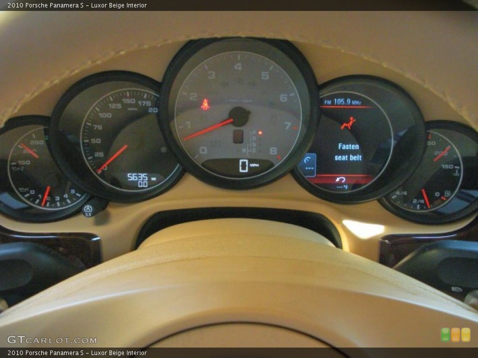 Luxor Beige Interior Gauges for the 2010 Porsche Panamera S #47023674