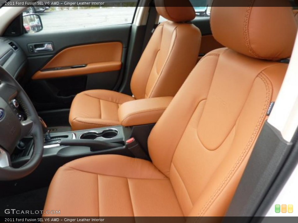 Ginger Leather Interior Photo for the 2011 Ford Fusion SEL V6 AWD #47024274