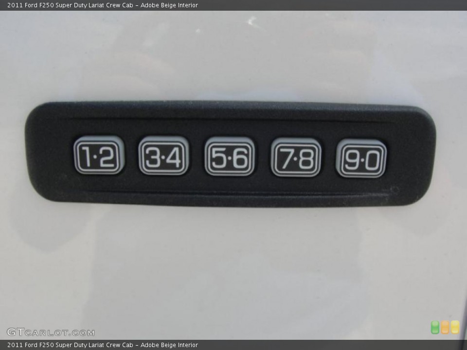 Adobe Beige Interior Controls for the 2011 Ford F250 Super Duty Lariat Crew Cab #47024301