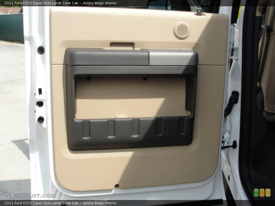 Adobe Beige Interior Door Panel for the 2011 Ford F250 Super Duty Lariat Crew Cab #47024358