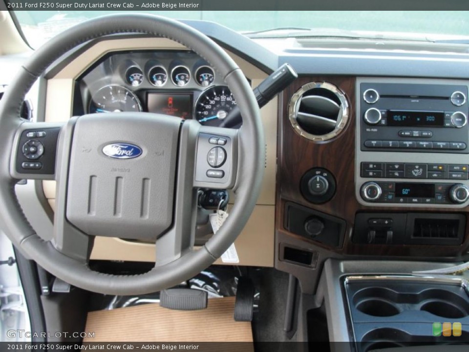 Adobe Beige Interior Dashboard for the 2011 Ford F250 Super Duty Lariat Crew Cab #47024436
