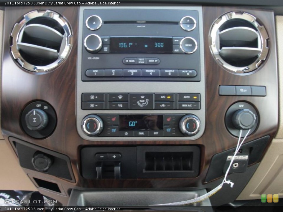 Adobe Beige Interior Controls for the 2011 Ford F250 Super Duty Lariat Crew Cab #47024451
