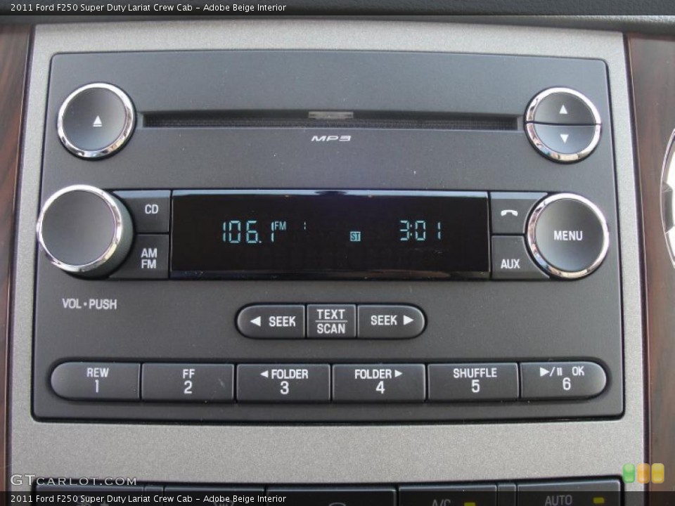 Adobe Beige Interior Controls for the 2011 Ford F250 Super Duty Lariat Crew Cab #47024466