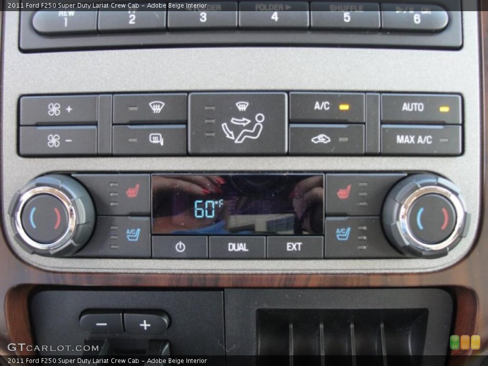 Adobe Beige Interior Controls for the 2011 Ford F250 Super Duty Lariat Crew Cab #47024487