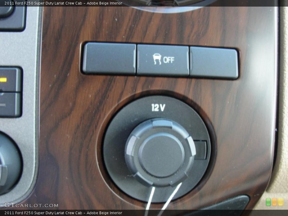 Adobe Beige Interior Controls for the 2011 Ford F250 Super Duty Lariat Crew Cab #47024517