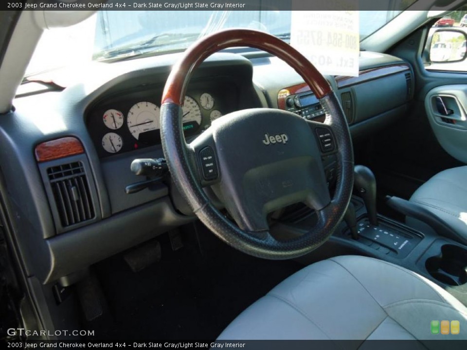 Dark Slate Gray/Light Slate Gray Interior Steering Wheel for the 2003 Jeep Grand Cherokee Overland 4x4 #47024532