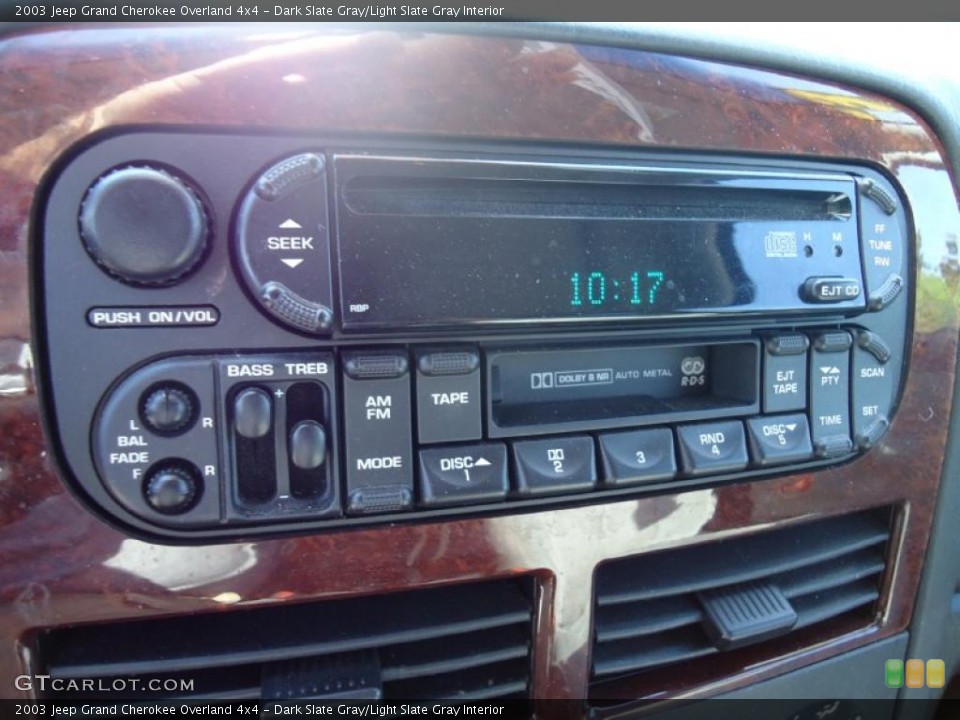 Dark Slate Gray/Light Slate Gray Interior Controls for the 2003 Jeep Grand Cherokee Overland 4x4 #47024907