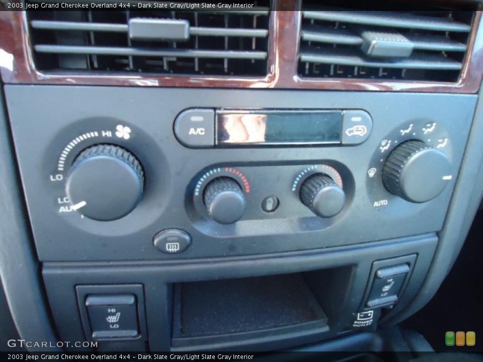 Dark Slate Gray/Light Slate Gray Interior Controls for the 2003 Jeep Grand Cherokee Overland 4x4 #47024925