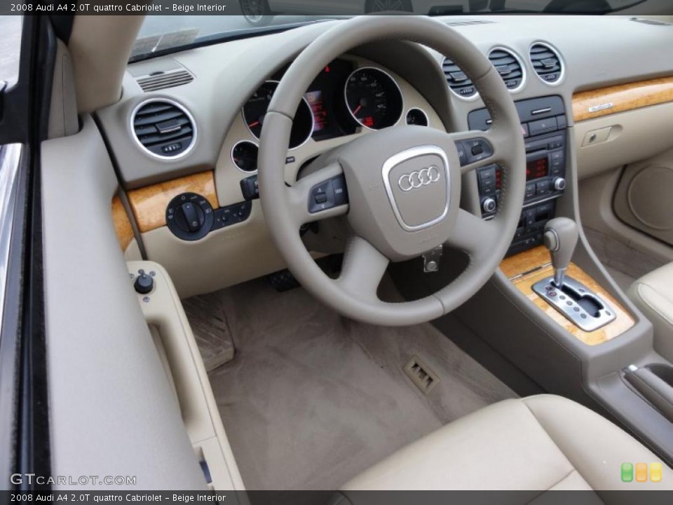 Beige Interior Steering Wheel for the 2008 Audi A4 2.0T quattro Cabriolet #47025798
