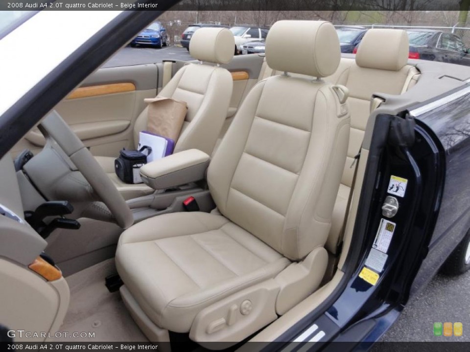 Beige Interior Photo for the 2008 Audi A4 2.0T quattro Cabriolet #47025870