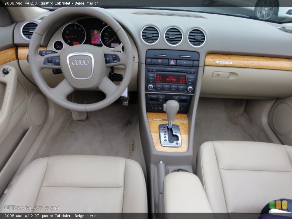 Beige Interior Dashboard for the 2008 Audi A4 2.0T quattro Cabriolet #47026074